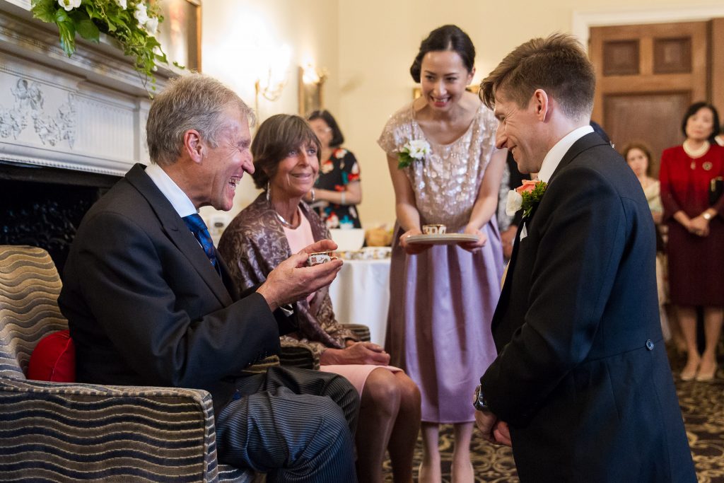 traditional chinese tea ceremony in the New Forest - Rhinefield House wedding