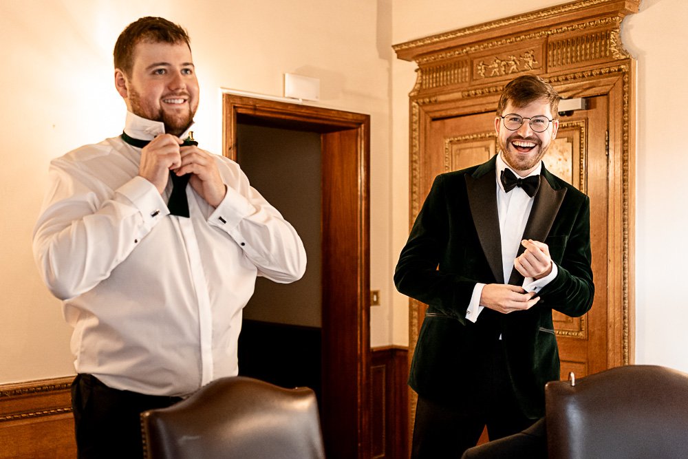 Rhinefield House Hotel winter wedding photography with Sarah and Will by Hampshire wedding photographer - Martin Bell photography