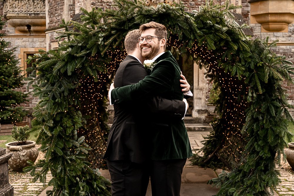 Rhinefield House Hotel winter wedding photography with Sarah and Will by Hampshire wedding photographer - Martin Bell photography