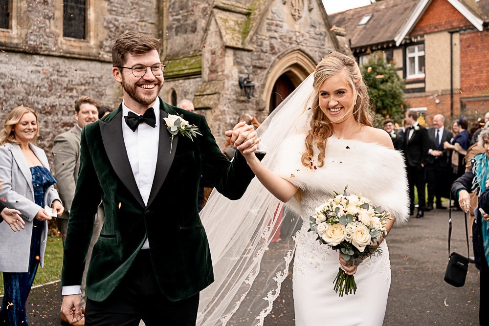 Rhinefield House Hotel winter wedding photography with Sarah and Will by Hampshire wedding photographer - Martin Bell photography