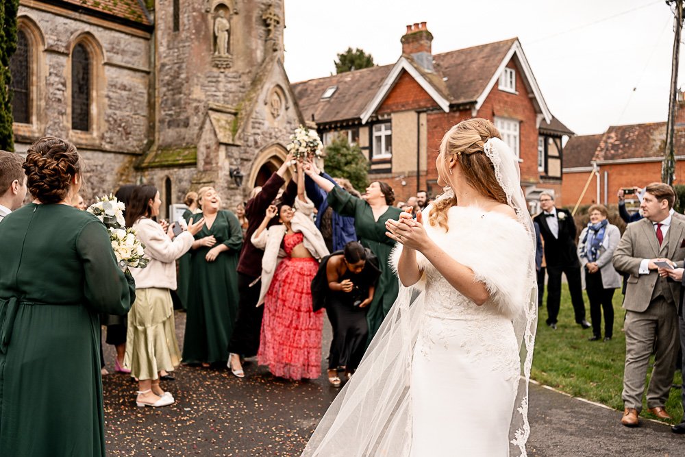 Rhinefield House Hotel winter wedding photography with Sarah and Will by Hampshire wedding photographer - Martin Bell photography