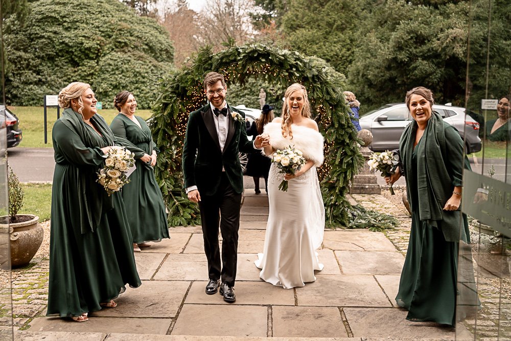 Rhinefield House Hotel winter wedding photography with Sarah and Will by Hampshire wedding photographer - Martin Bell photography
