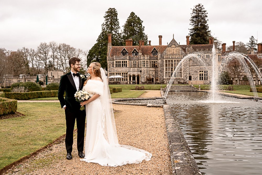 Rhinefield House Hotel winter wedding photography with Sarah and Will by Hampshire wedding photographer - Martin Bell photography
