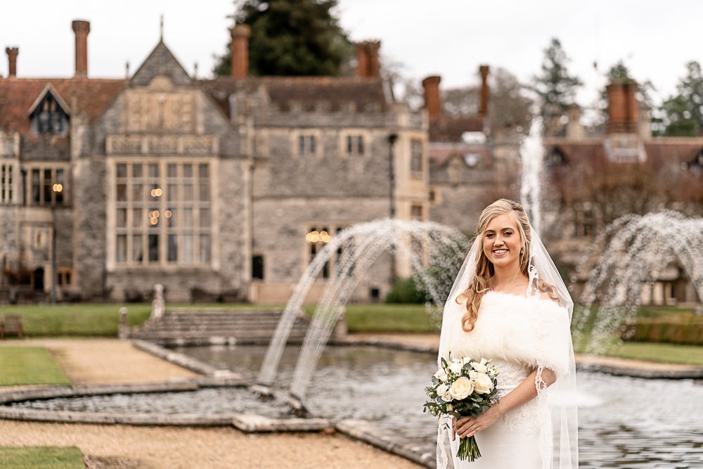 Rhinefield House Hotel winter wedding photography with Sarah and Will by Hampshire wedding photographer - Martin Bell photography