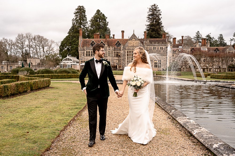 Rhinefield House Hotel winter wedding photography with Sarah and Will by Hampshire wedding photographer - Martin Bell photography