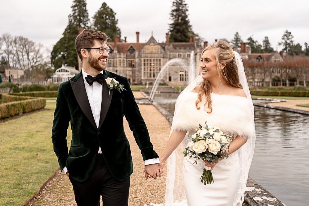 Rhinefield House Hotel winter wedding photography with Sarah and Will by Hampshire wedding photographer - Martin Bell photography