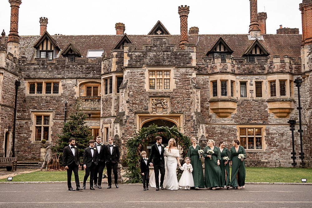 Rhinefield House Hotel winter wedding photography with Sarah and Will by Hampshire wedding photographer - Martin Bell photography