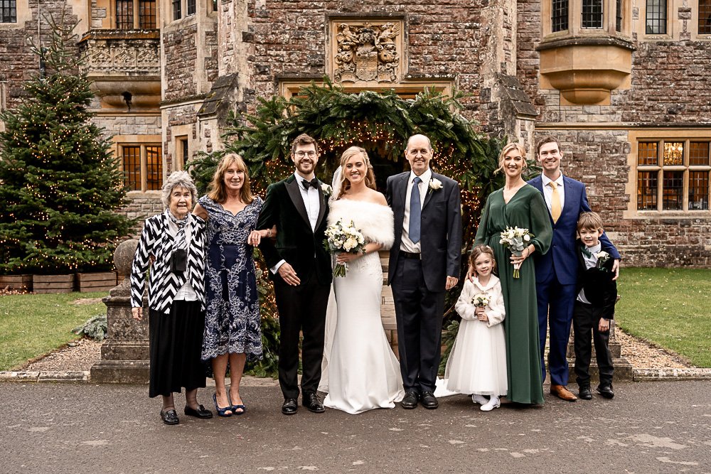 Rhinefield House Hotel winter wedding photography with Sarah and Will by Hampshire wedding photographer - Martin Bell photography