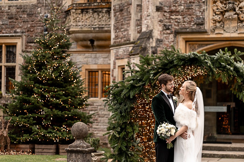 Rhinefield House Hotel winter wedding photography with Sarah and Will by Hampshire wedding photographer - Martin Bell photography