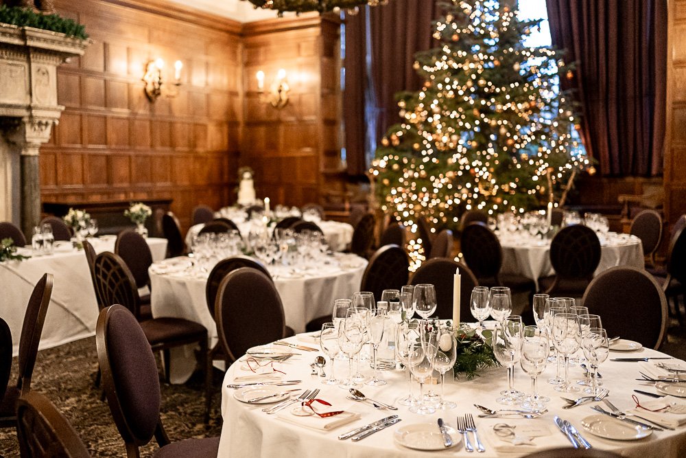Rhinefield House Hotel winter wedding photography with Sarah and Will by Hampshire wedding photographer - Martin Bell photography