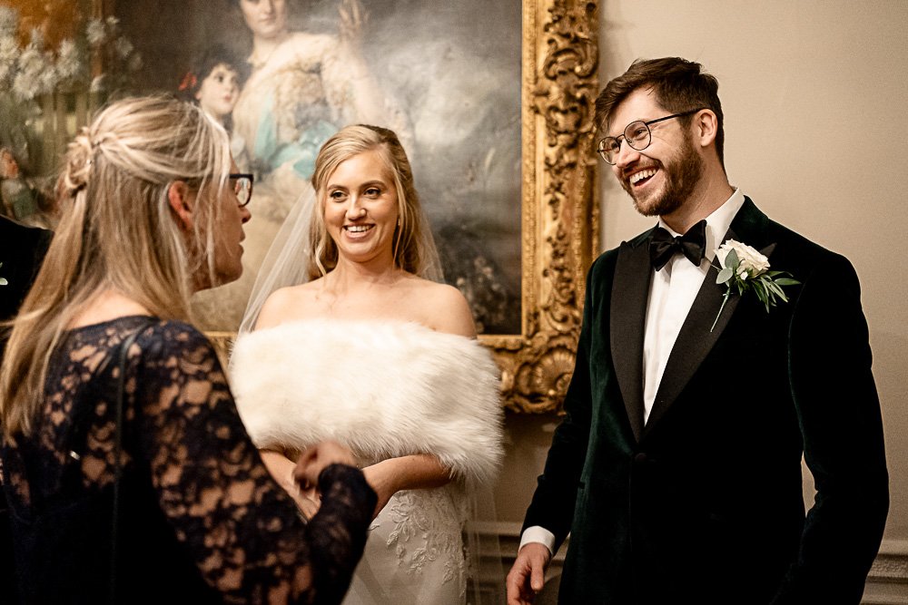 Rhinefield House Hotel winter wedding photography with Sarah and Will by Hampshire wedding photographer - Martin Bell photography