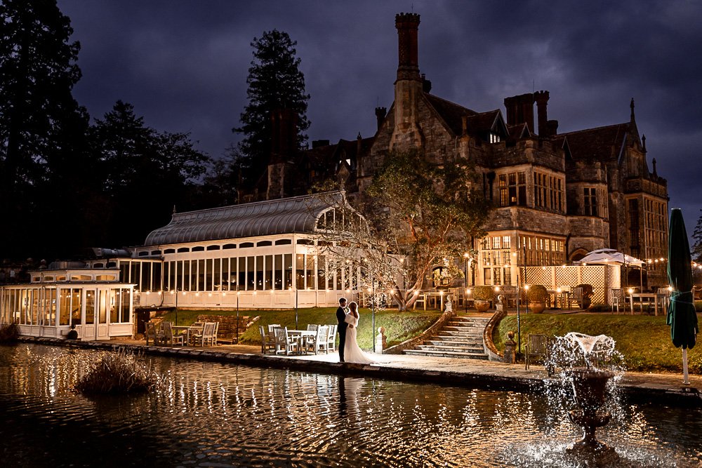 Rhinefield House Hotel winter wedding photography with Sarah and Will by Hampshire wedding photographer - Martin Bell photography