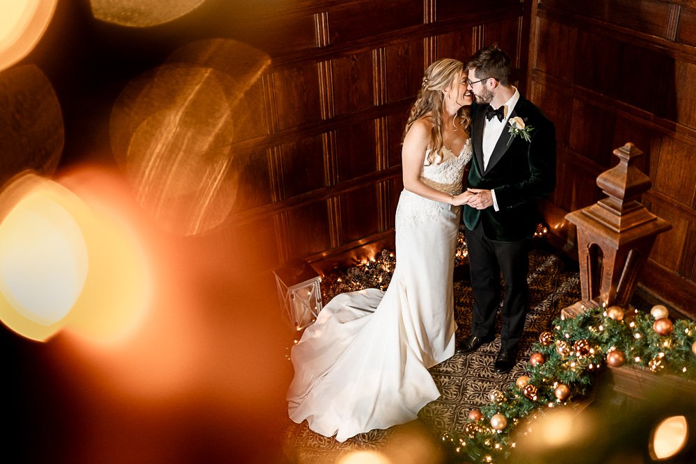 Rhinefield House Hotel winter wedding photography with Sarah and Will by Hampshire wedding photographer - Martin Bell photography