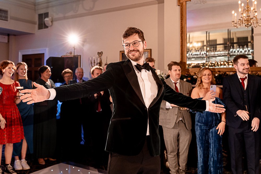 Rhinefield House Hotel winter wedding photography with Sarah and Will by Hampshire wedding photographer - Martin Bell photography