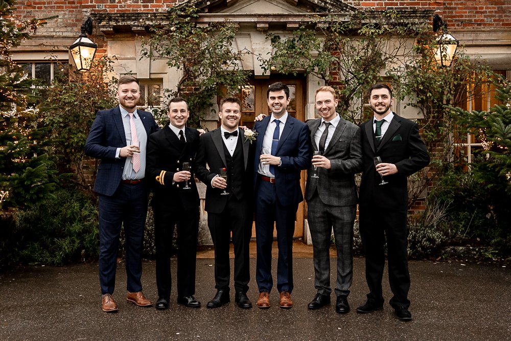 Lainston House Winter wedding photography by Hampshire wedding photographer - Martin Bell Photography