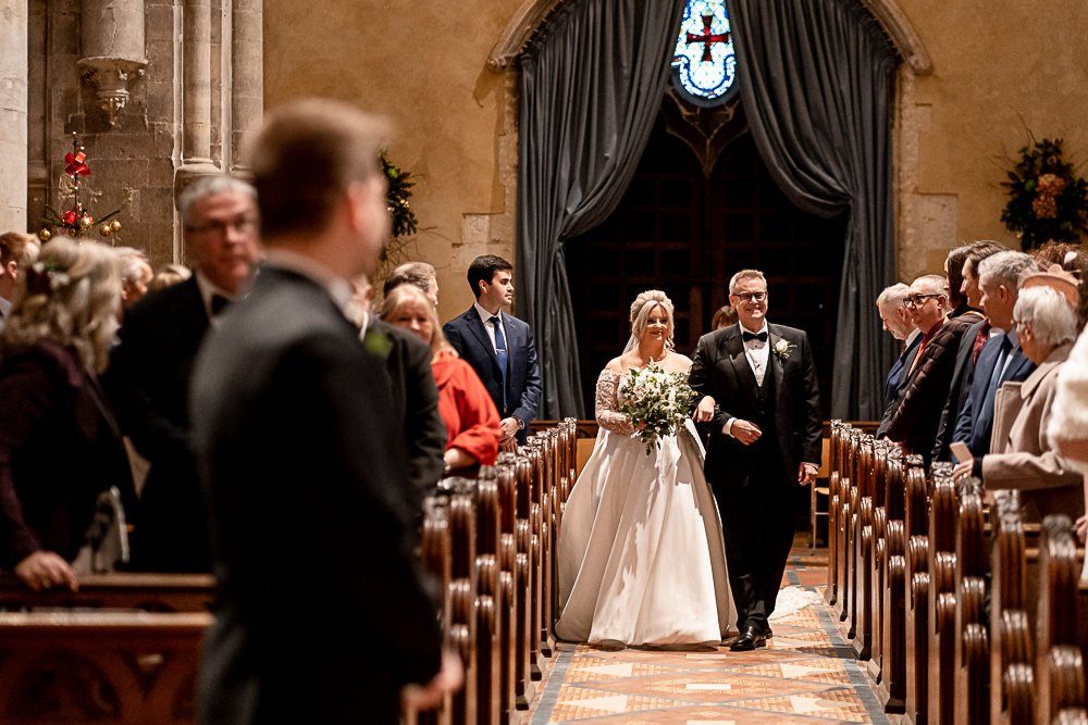 Hospital of St Cross winter wedding ceremony