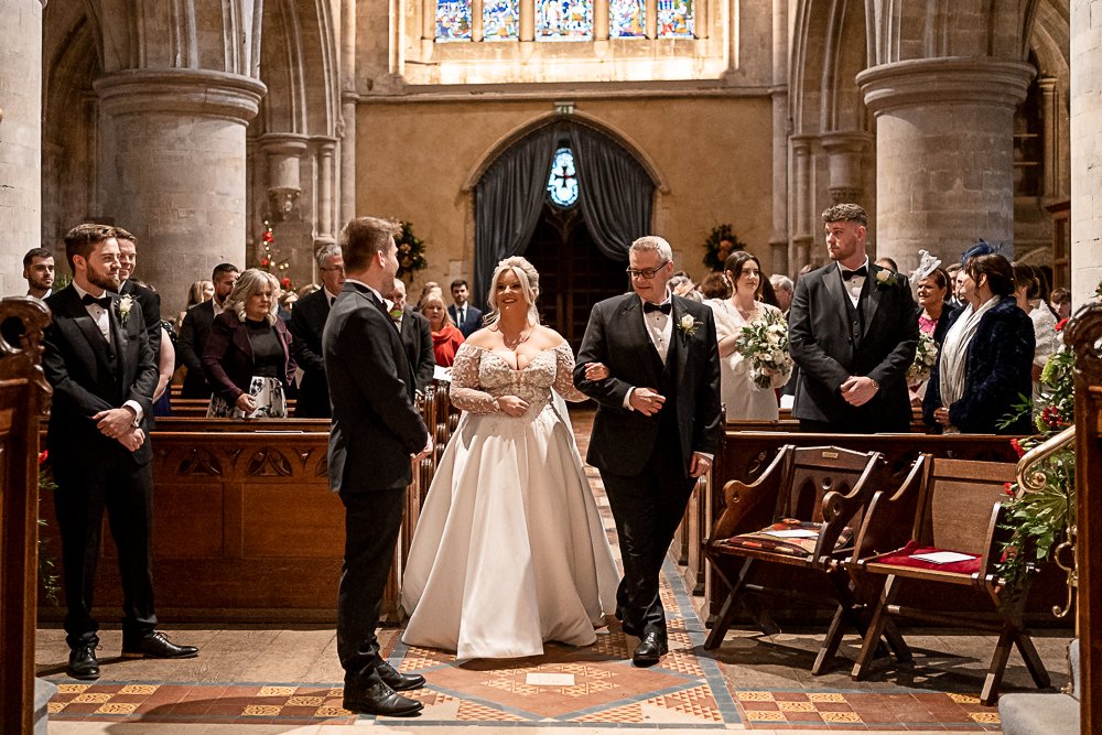 Hospital of St Cross winter wedding ceremony