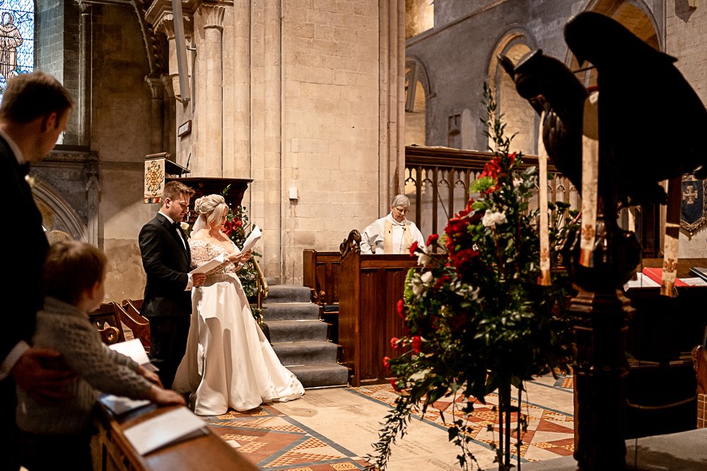 Hospital of St Cross winter wedding ceremony