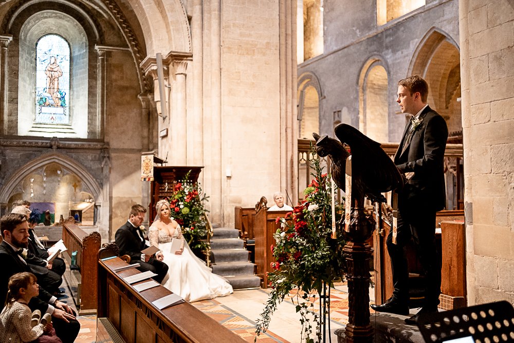 Hospital of St Cross winter wedding ceremony