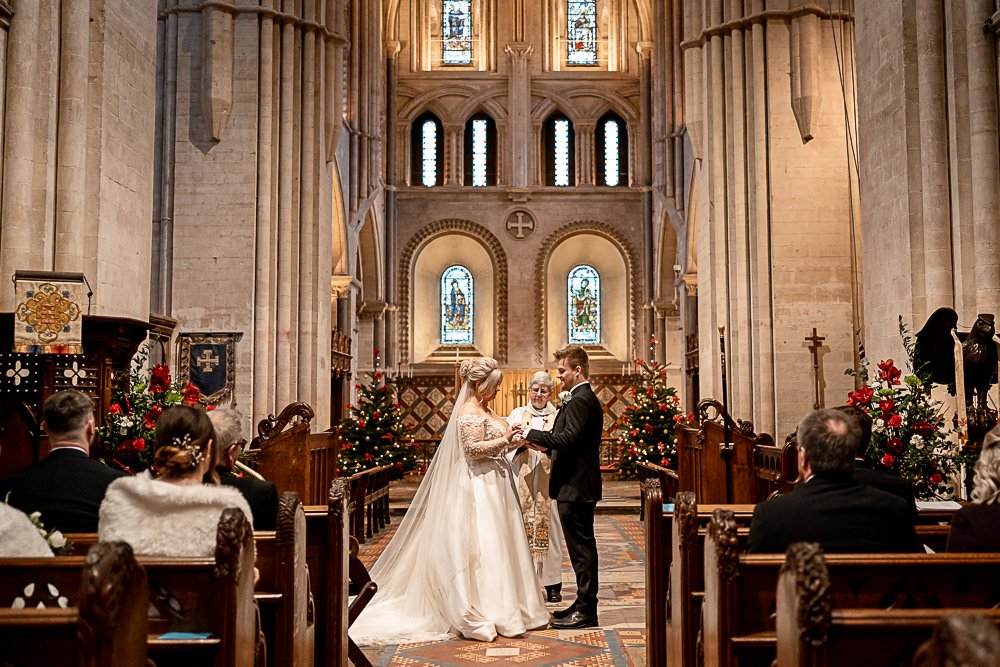 Hospital of St Cross winter wedding ceremony