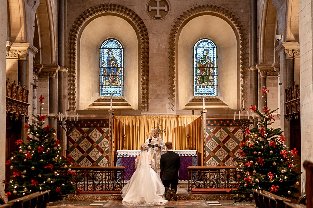 Hospital of St Cross winter wedding ceremony