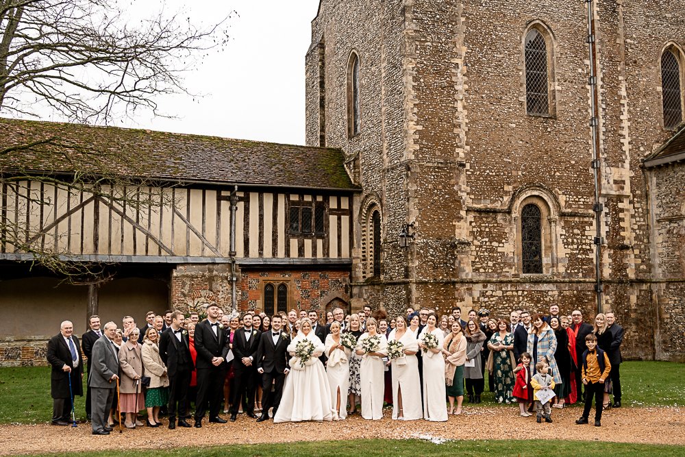 Hospital of St Cross winter wedding - all guest photos 
