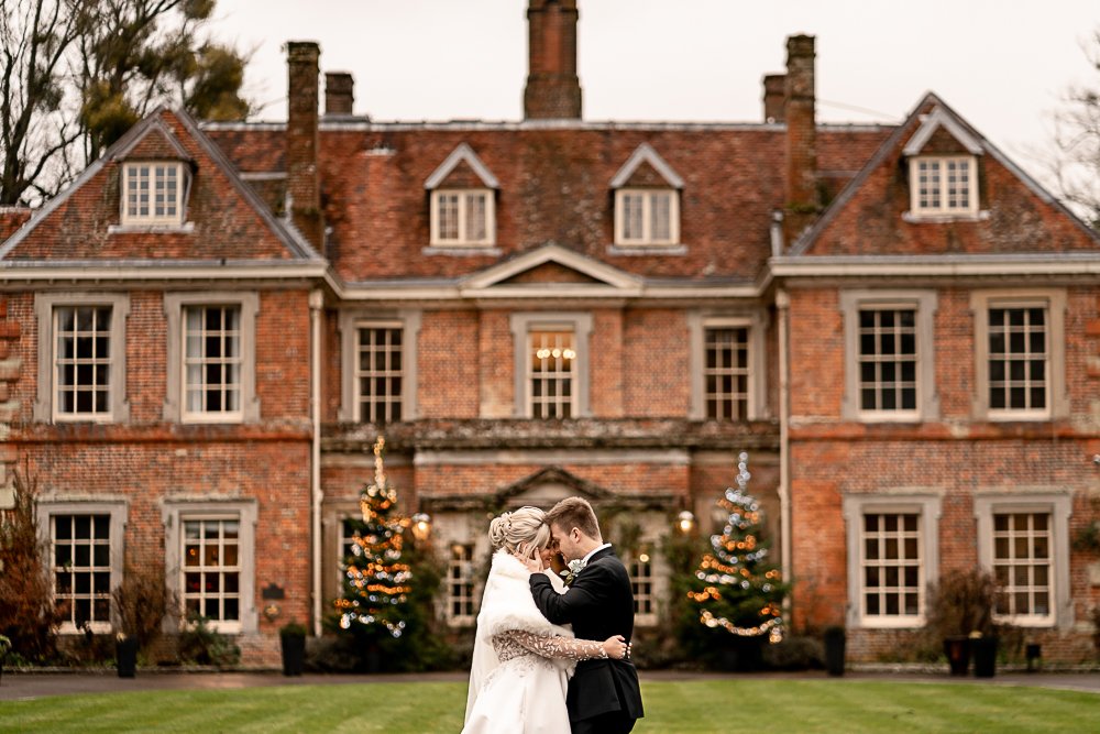 Lainston House Winter wedding photography by Hampshire wedding photographer - Martin Bell Photography