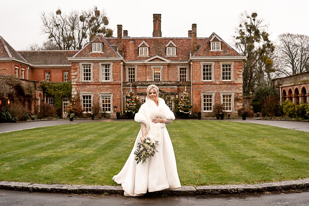 Lainston House Winter wedding photography by Hampshire wedding photographer - Martin Bell Photography