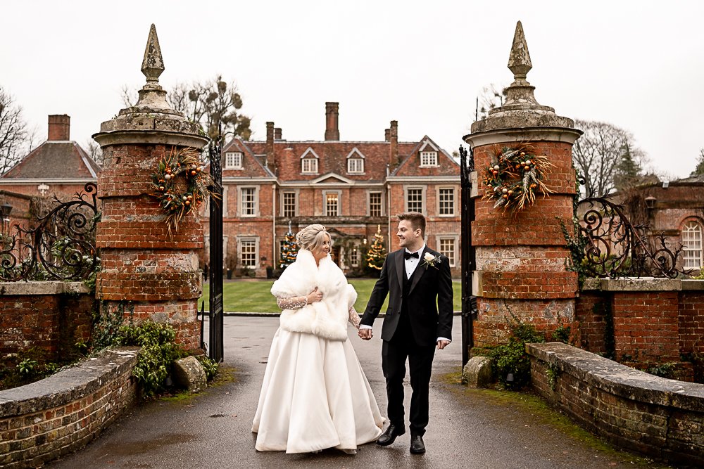 Lainston House Winter wedding photography by Hampshire wedding photographer - Martin Bell Photography