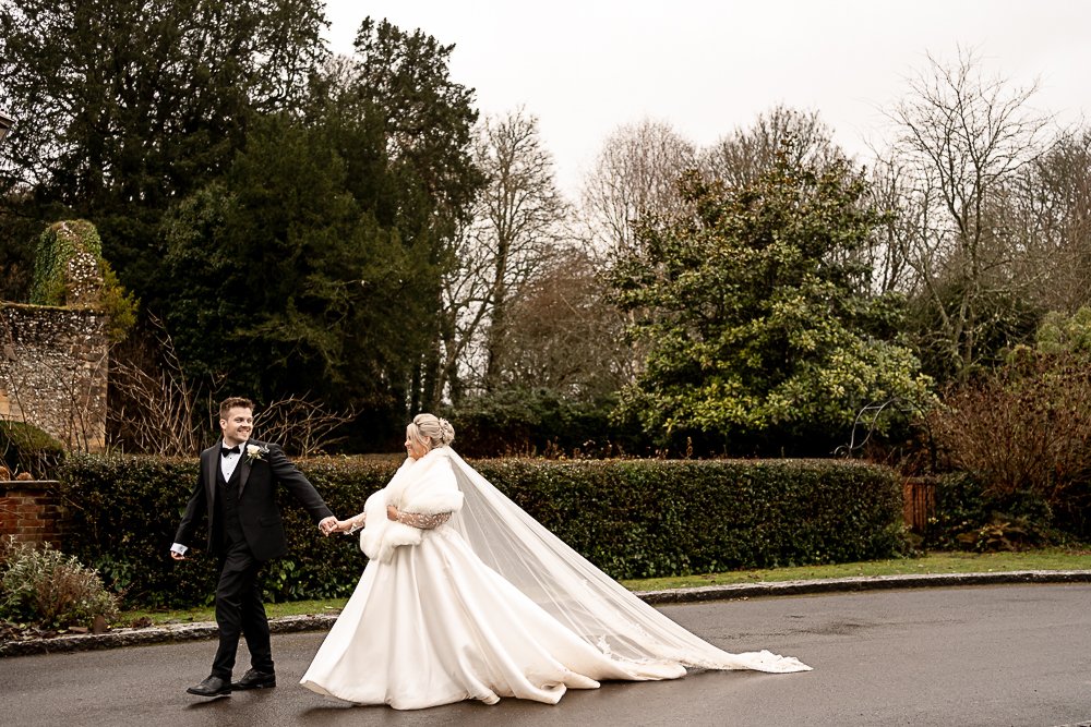 Lainston House Winter wedding photography by Hampshire wedding photographer - Martin Bell Photography