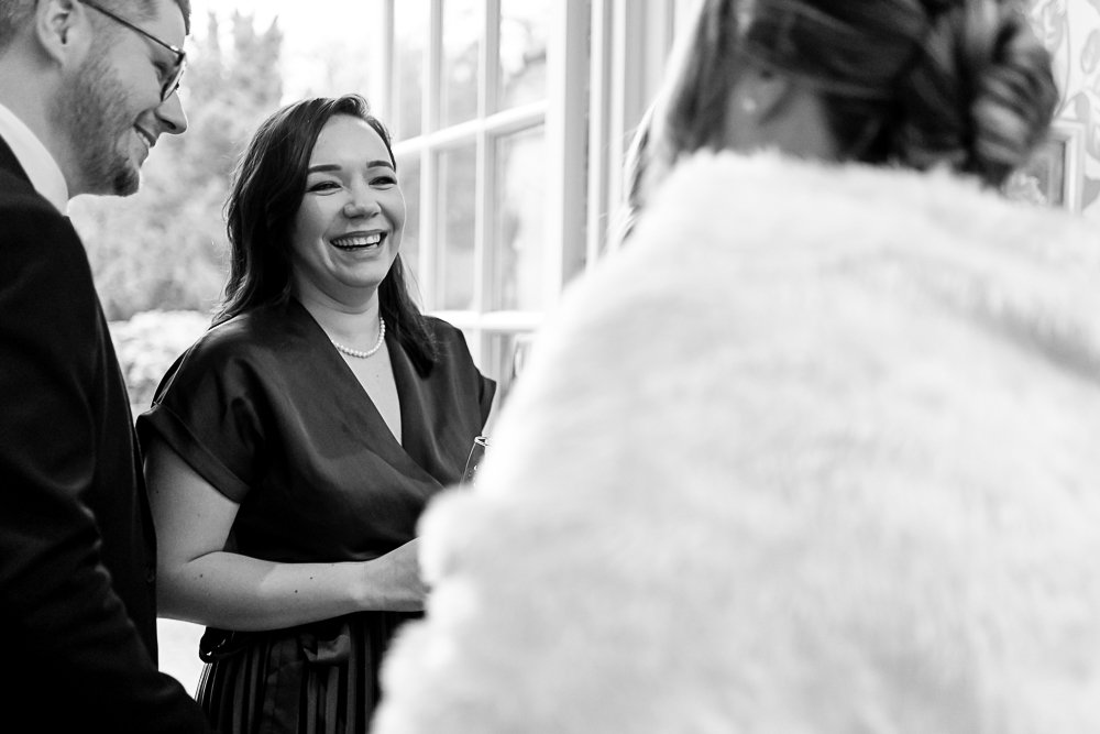 Lainston House Winter wedding photography by Hampshire wedding photographer - Martin Bell Photography