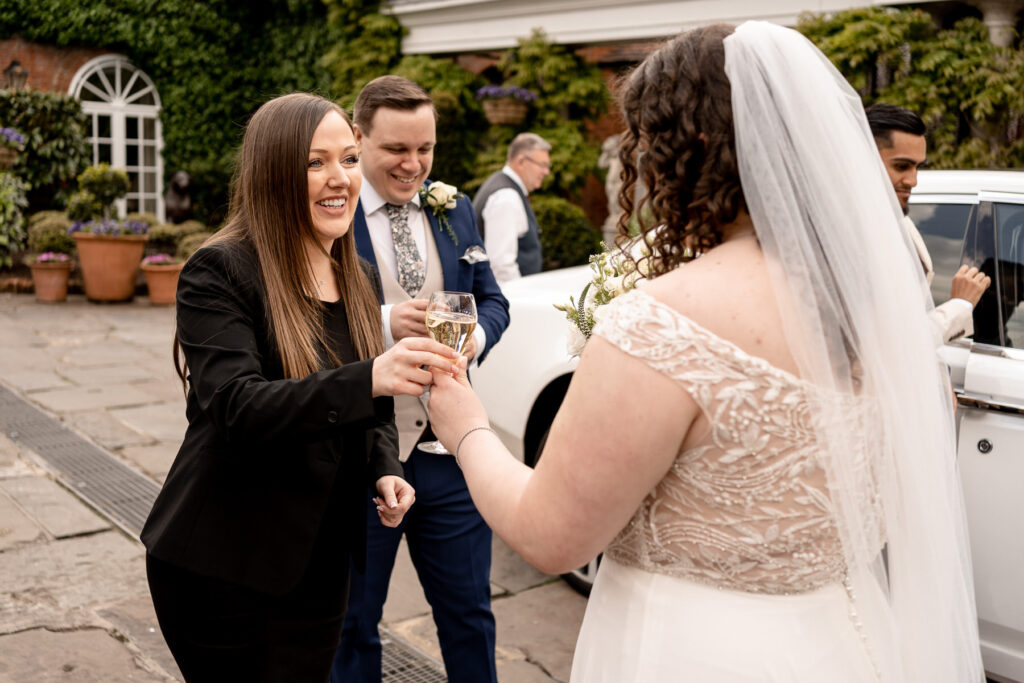 Bride and Groom during their Chewton Glen wedding by Chewton Glen wedding photographer Martin Bell Photography