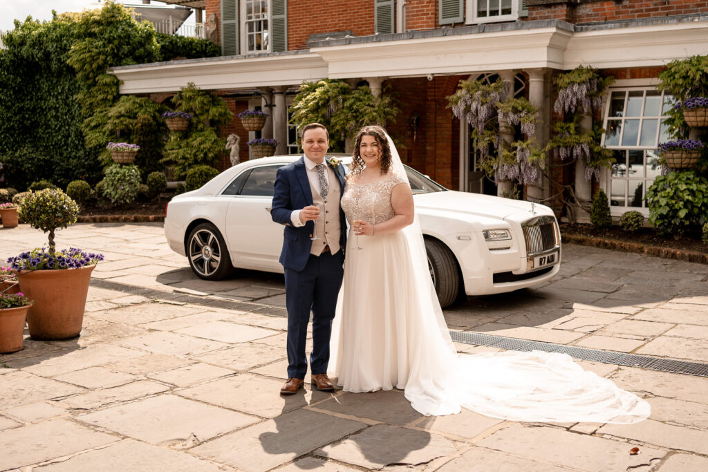 Bride and Groom during their Chewton Glen wedding by Chewton Glen wedding photographer Martin Bell Photography