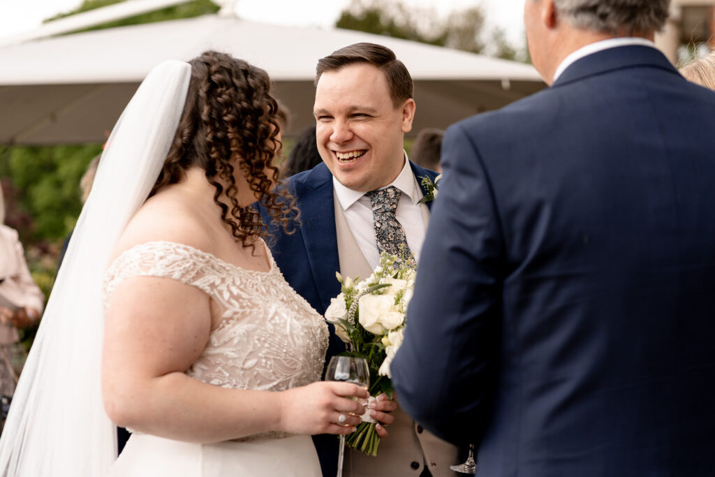 Bride and Groom during their Chewton Glen wedding by Chewton Glen wedding photographer Martin Bell Photography