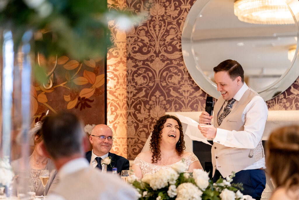 Bride and Groom during their Chewton Glen wedding by Chewton Glen wedding photographer Martin Bell Photography