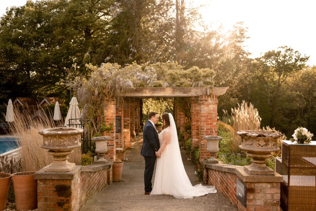 Bride and Groom during their Chewton Glen wedding by Chewton Glen wedding photographer Martin Bell Photography