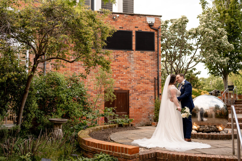 Bride and Groom during their Chewton Glen wedding by Chewton Glen wedding photographer Martin Bell Photography