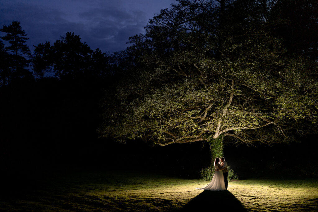 Bride and Groom during their Chewton Glen wedding by Chewton Glen wedding photographer Martin Bell Photography