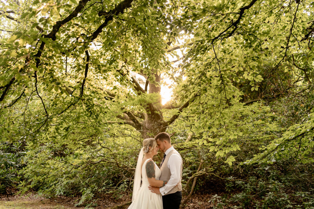 Couple portrait - Rhinefield House Hotel Wedding photographer for Ellie and Sam 