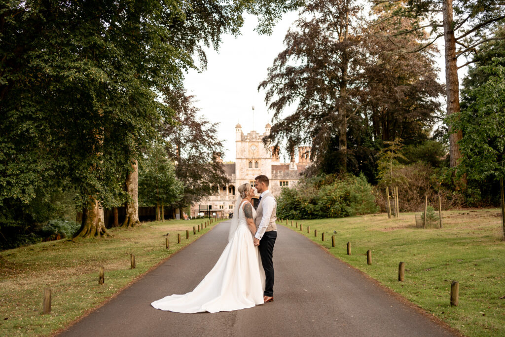 Couple portrait - Rhinefield House Hotel Wedding photographer for Ellie and Sam 