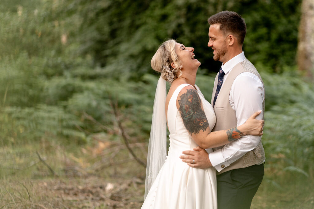 Couple portrait - Rhinefield House Hotel Wedding photographer for Ellie and Sam 