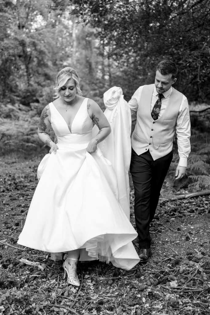 Couple portrait - Rhinefield House Hotel Wedding photographer for Ellie and Sam 