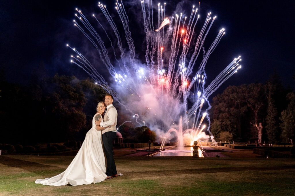 Fireworks - Rhinefield House Hotel Wedding photographer for Ellie and Sam 