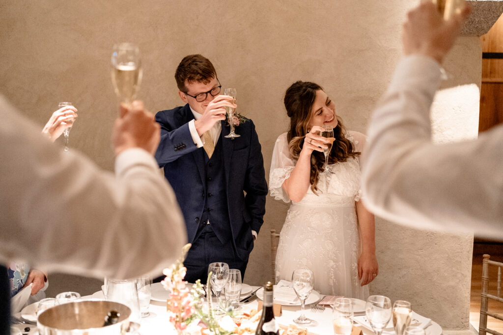 Natural candid wedding photography at The Great Barn Devon