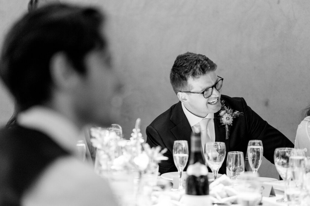 Natural candid wedding photography at The Great Barn Devon