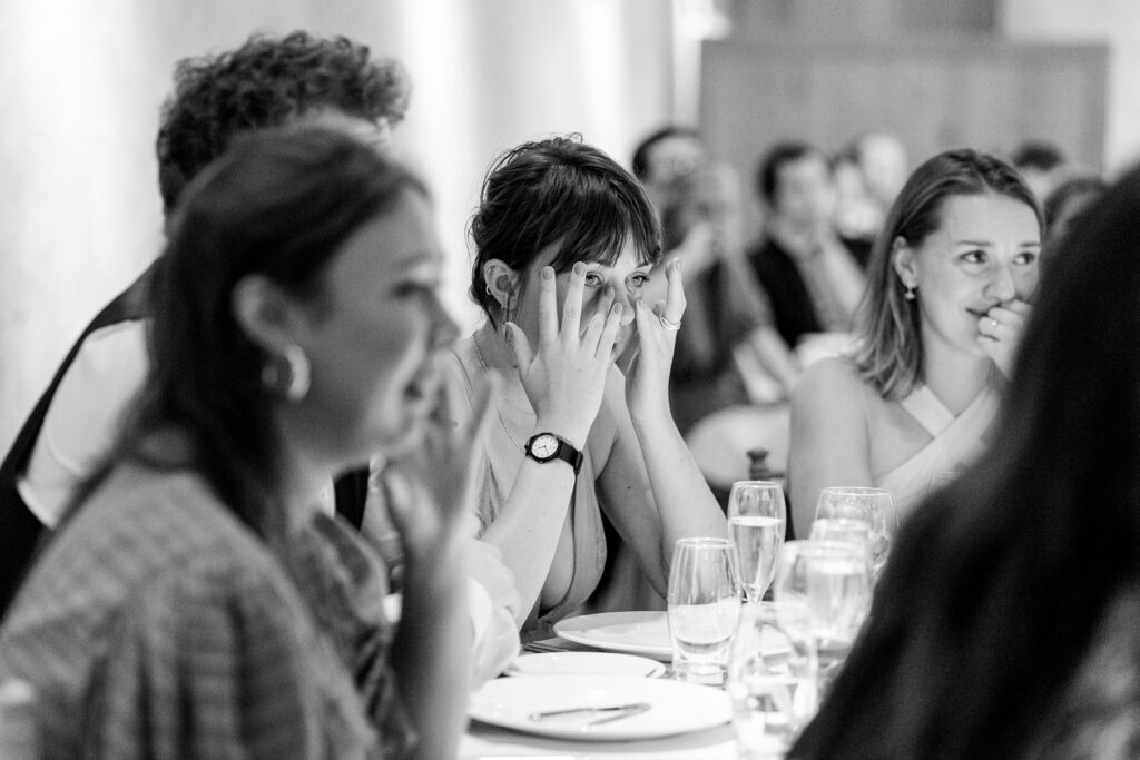 Natural candid wedding photography at The Great Barn Devon