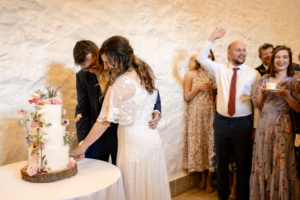Natural candid wedding photography at The Great Barn Devon