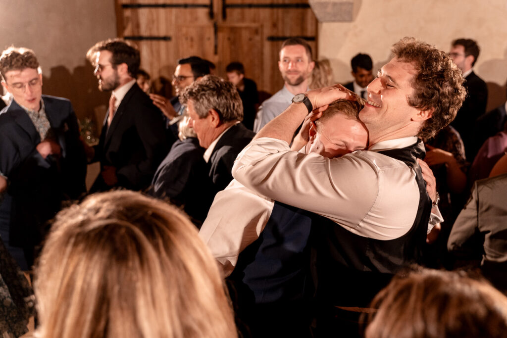Fun evening party and full dance floor at The Great Barn Devon wedding