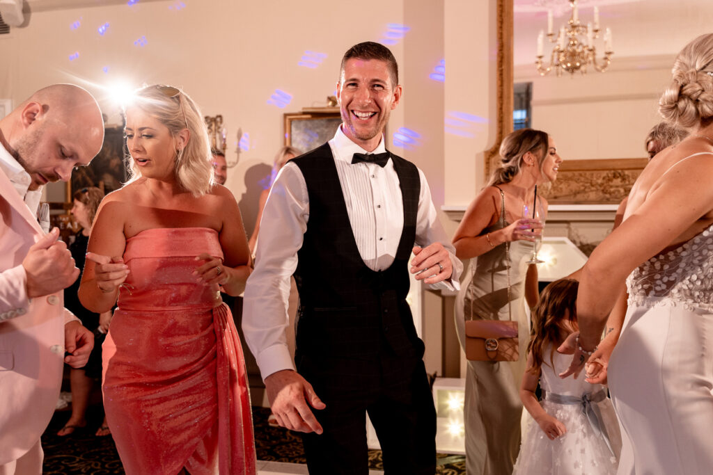 Megan and Dan’s elegant black-tie wedding at Rhinefield House in the New Forest, captured by Martin Bell Photography.