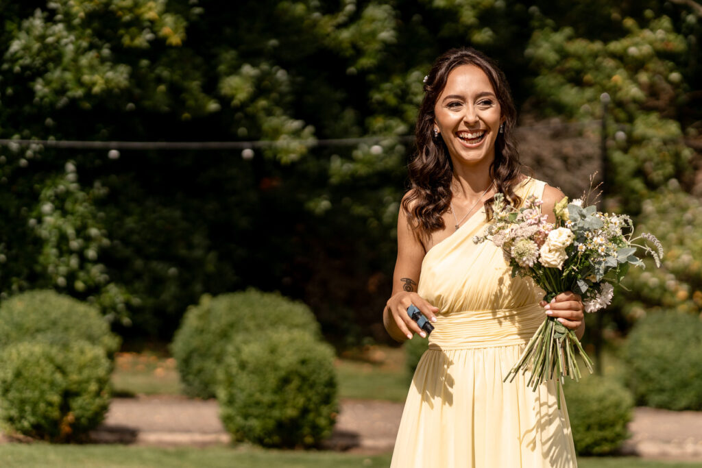 reception drinks at a Summer wedding at Audleys Wood